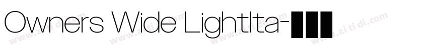 Owners Wide LightIta字体转换